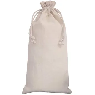 ORGANZABEUTEL24 | 3 Baumwollsäckchen, Flaschenbeutel naturbelassen mit Kordel - Zertifiziert - lebensmittelgeeignet - Geschenkbeutel, Stoffbeutel, Adventskalender (38x16 cm)