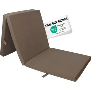 RelaxXL Klappmatratze 190x60x7cm Faltbares Gästebett Waschbarer Bezug Klettverschluss