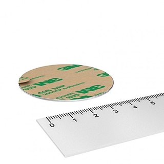 10x Metall Scheibe 50 x 1 mm mit 3M Doppelklebeband, Magnet Haftgrund selbstklebend, Magnet Zubehör, Haftscheibe