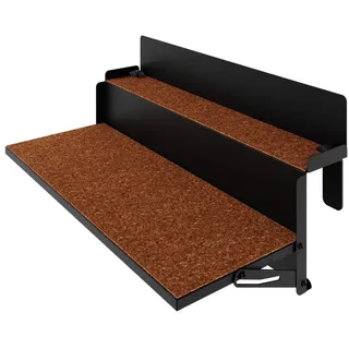 letti moderni Balkonhängetisch 35 x 64 x 29 cm Schwarz