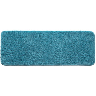 MIULEE Teppich Badematte Badezimmerteppich rutschfest Waschbar Badteppich Bettvorleger Badvorleger Saugfähige Duschvorleger Fussmatte für Wohnzimmer Schlafzimmer Badezimmer 45x120cm Blau-grün