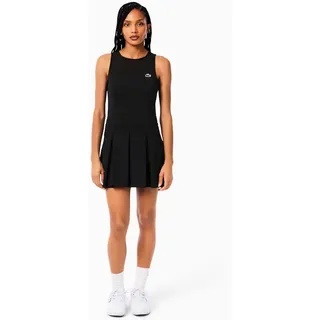 Lacoste Sport-Kleid mit semitransparentem Mesh-Einsatz, Black, 38