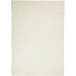 Linea Natura Handwebteppich, Weiß, Textil, Uni, rechteckig, 170x230 cm, für Fußbodenheizung geeignet, beidseitig verwendbar, Teppiche & Böden, Teppiche, Moderne Teppiche