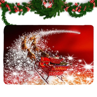 Youding Rote Weihnachtsfußmatte,Frohe Weihnachten Fußmatte | Weihnachtsteppiche, rutschfeste Schlafzimmerteppiche für Zuhause, Wohnzimmer, Schlafzimmer