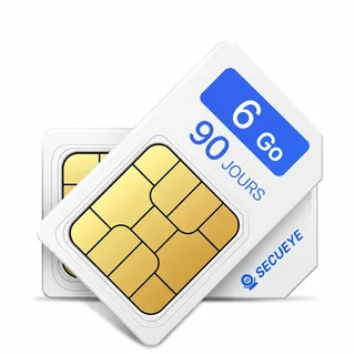 SECUEYE 4G LTE SIM-Karte, nur Daten, Vorauszahlung, ohne Vertrag, landesweite Abdeckung für Sicherheitskameras, mobile Zugriffspunkte, Router, entsperrte IoT-Geräte (6 GB/90)