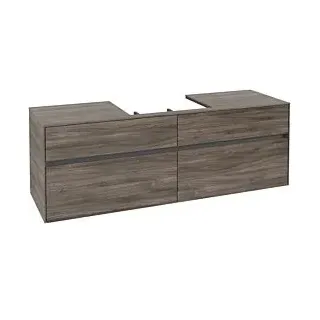 Waschbeckenunterschrank 160 x 55 cm Stone Oak