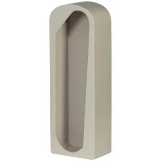Wandregal Noam aus Eukalyptusholz, modernes Design, hellgrau lackiert, 70 cm breit
