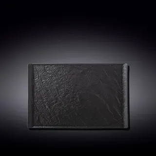 wilmax england Rechteckiger Teller Schwarz 29,5 cm x 14,5 cm 3er Set