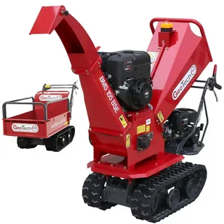GeoTech Pro BMS155 BS - Häcksler mit Raupenantrieb und Motorschubkarre  -  B&S XR2100 Motor