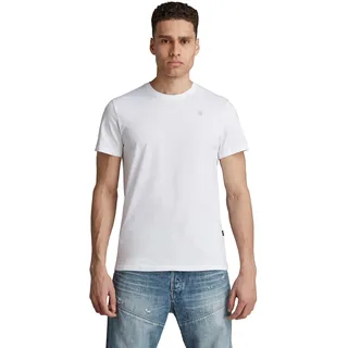 G-Star Base-s Ribbed Kurzarm-T-Shirt White L