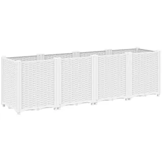 vidaXL Pflanzkübel 160 x 40 x 53 cm Weiß