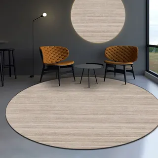 XFSHKJS Klassische einfarbige runde Teppiche 80cm 100cm 120cm 140cm 160cm 180cm 200cm Indoor Wohnzimmer Arbeitszimmer Teppich Nachttisch EsszimmerTischmatten Bodenmatte (Size : Durchmesser 100cm)