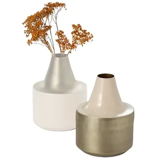 Philippi Design Vase BARBADOS II - zweifarbig - messing + beige