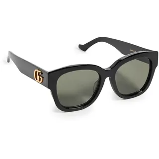 Gucci Damen Plastique Sonnenbrille, Schwarz-Schwarz-Grau, Einheitsgröße, 54/18/150 - 54/18/150