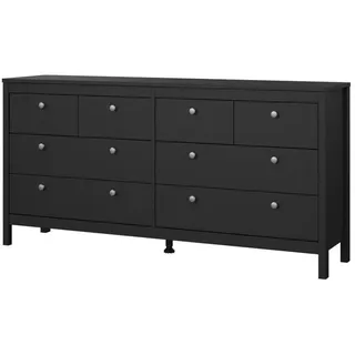 VCM Kommode Madrid 160 x 80 x 39 cm Schwarz