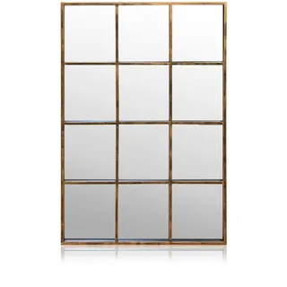 Soho Fensterspiegel Metallrahmen rechteckig 90 x 60 cm Vintage