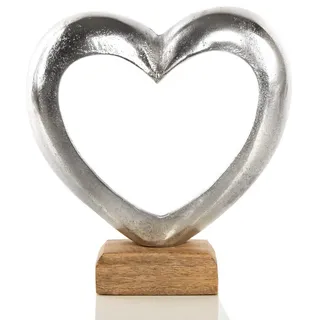 Logbuch-Verlag Herz Dekofigur Holz 18 cm – Geschenk Muttertag Valentinstag Mama | Herzfigur Liebe Deko