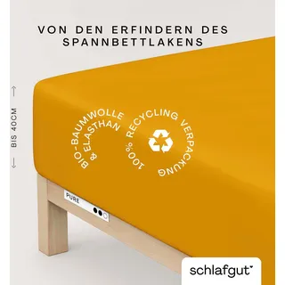 schlafgut Pure Boxspring 180 x 200 - 200 x 220 cm yellow deep