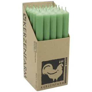Kerzenfarm Hahn Stabkerzen 250 x 22 mm jadegrün 25 St.