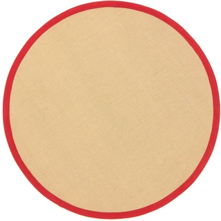 Sisalteppich CARPETFINE "Sisal" Teppiche Gr. Ø 200 cm, 5 mm, 1 St., rot Esszimmerteppiche