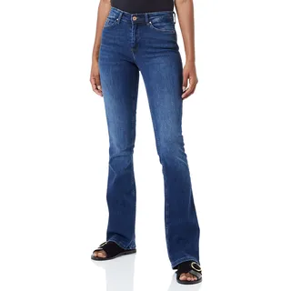 Only Damen Onlblush MID FLARED DNM Tai021 Noos Jeans Dark Blue Denim, XL / 30L EU