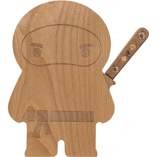 ototo Ninja Board Schneidebrett-Set Holz/Edelstahl 1 25,4 x 17,8 x 1,5 cm Braun