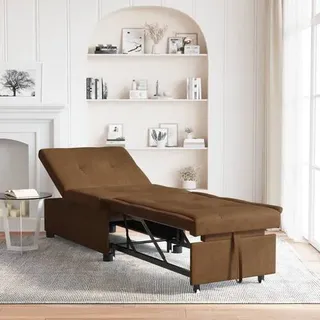 vidaXL Schlafsofa 3-in-1 Auszieh-Design braunes Kunstleder