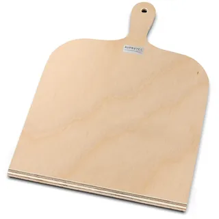AUPROTEC Pizzaschaufel Holz Pizzaschieber Pizzabrett Birke geschliffen Modell Yves: Größe XL 38 x 32 cm