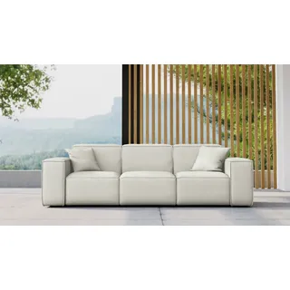 Fun Möbel Loungesofa Gartensofa Sofa 3-Sitzer SUMMER, Pflegeleichter und wetterfester Bezug, inkl. 2 Zierkissen weiß