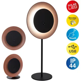 NÄVE Solarleuchte Kunststoff 20 cm dimmbar 1 Stück braun