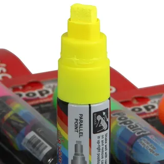 Druckspezialist Kreidemarker Flüssigkreide Tafelstifte Kreidestift Popart 10mm breite parallel-Spitze GELB