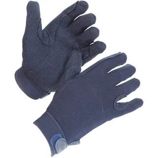 Shires William Hunter Equestrian Newbury Reithandschuhe, Weiß/Marineblau, XS