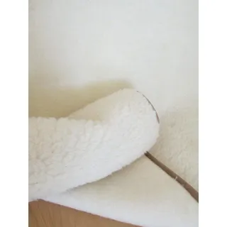 Alpenwolle Wolldecke Weiß Tagesdecke Schurwolldecke Sofadecke Decke 100% Merinowolle gelockt (135x100)