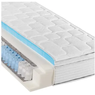 Taschenfederkernmatratze Diamant Plus Top-Handling und Hygiene durch integrierten Topper, Beco, 26 cm hoch, Boxspring-Bett-Feeling wie im 5 Sterne Luxus Hotel, 90x200 90 cm x 200 cm x 26 cm
