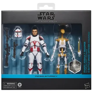 Star Wars The Black Series Phase I Assault Trooper & Kampfdroiden-Officer, Battlefront II Premium Action-Figuren 2er-Pack (15 cm) zum Sammeln