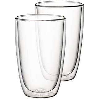 Villeroy & Boch Kaffeebecher Hot Cold 2tlg. 450 ml Glas Transparent Klar XL (Extra Large)