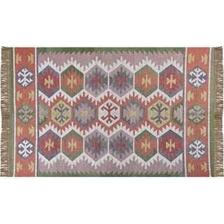 Beliani, Teppich, Outdoor Teppich mehrfarbig 140 x 200 cm orientalisches Muster Kurzflor SAHBAZ (140 x 200 cm)