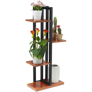 Relaxdays Blumenregal 93 x 42,5 x 22,5 cm Dunkelbraun