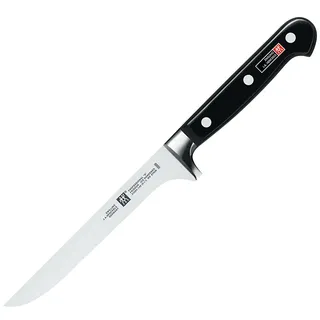 ZWILLING Professional S Ausbeinmesser, Klingenlänge 14cm, Schmales Klingenblatt, Rostfreier Spezialstahl/Kunststoff-Griff mit Nieten, Schwarz [Made in Germany]
