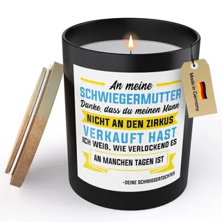 22Feels Schwiegermutter Geschenk von Schwiegertochter Spruchkerze "Danke Dass Du Mich Nicht" Hochzeit Braut Geburtstag Muttertag Sojawachs Kerze Handgemacht Duft Nachhaltig - ZITRUS