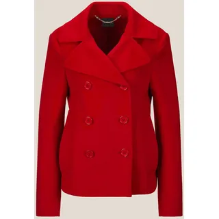 Kurzjacke MADELEINE "Caban Elegante Caban-Jacke mit Taschen", Damen, Gr. 38, rot, Obermaterial: 60% Wolle WO. 40% Polyester PES., Modern, normal, Jacken Kurzjacke, Cabanjacke