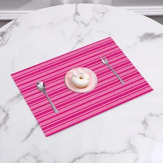 EYLOZS Tischsets Abwaschbar 4er Set,Platzset PVC Hitzebeständig rutschfest,Platzdeckchen für küche Speisetisch Hotel,Rosa Kaugumnien. Vektorlinien in rosa Farbverlaufsfarben.,45x30cm