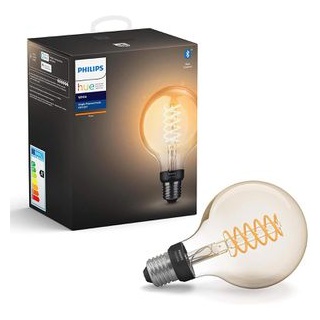Philips LED-Lampe Hue Filament Bluetooth E27, warmweiß, 7W (40W) dimmbar, Globe