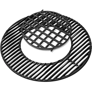 GFTIME Gusseisen Rost-in-Rost Grillrost mit Sear Grillrost für Weber 57cm Holzkohlegrills, Gourmet System, One-Touch, Bar-B-Kettle, Master-Touch, Bar-B-Kettle Performer, rund grillrost ersatzteile