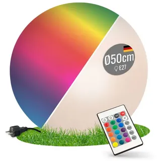 8 seasons DESIGN Kugelleuchte Kunststoff Ø 50 cm inkl. Fernbedienung weiß