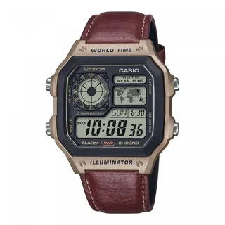 Casio Timeless Collection AE-1200WHL Leder 42 mm AE-1200WHL-5AVEF