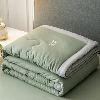 Odot Tagesdecke Bettüberwurf Steppdecke Bunt Gesteppte Tagesdecken Sofa Decke Überwurfdecke Wohndecke Bettdecke für Doppelbett Einzelbett Kinder Alle Jahreszeiten Einfarbig (150x200cm,Grün)