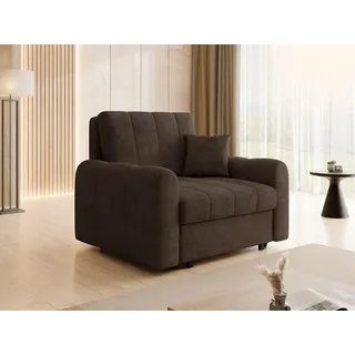 Mirjan24 Schlafsessel Viva Moon I Polyester 118 x 85 x 98 cm Braun mit Kissen