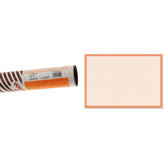 Canson 200065101 Millimeterpapier, 0.75 x 10 m, weiß & SIGEL HO270 Papier-Schreibtischunterlage zum Abreißen, Millimeterpapier-Block, ca. DIN A2 - extra groß, orange, 30 Blatt, Schreibunterlage