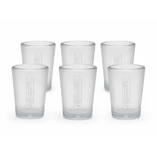 Jägermeister Schale Jägermeister Shotbecher 2cl 6er Set - Frosted Hartschalenplastik Sho